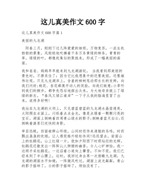 这儿真美作文600字
