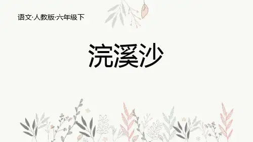 最新人教部编版九年级语文下册《浣溪沙》精品教学课件