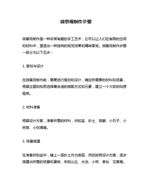 微景观制作步骤