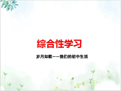 部编九年级语文下册综合性学习岁月如歌—我们的初中生活