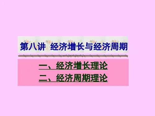 第八讲经济增长与经济周期