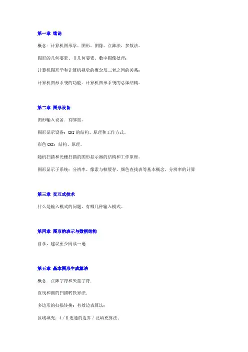 计算机图形学第二版(陆枫)课后习题答案部分