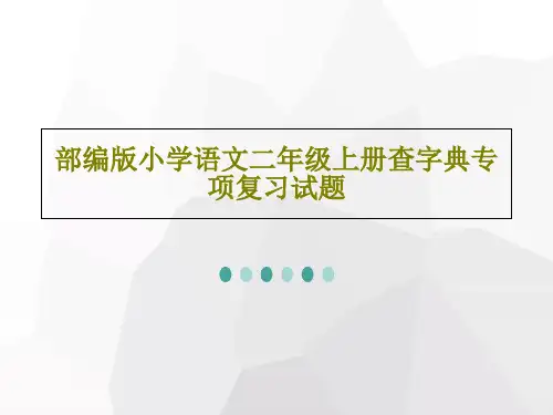 部编版小学语文二年级上册查字典专项复习试题共42页文档