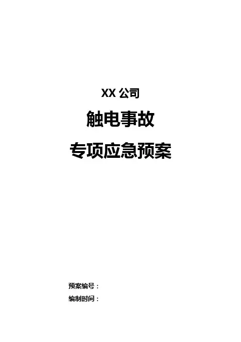 触电事故专项应急预案 3