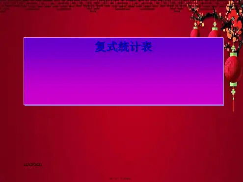 二年级数学下册课件 复式统计表课件2