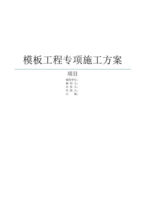 专项施工方案