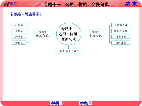 【课标版】2021高考语文复习核按钮 专题十一 选用仿用 变换句式