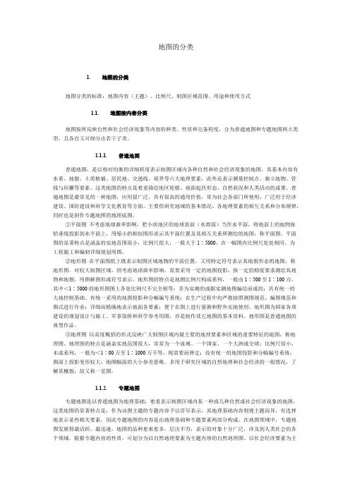 地图的分类——精选推荐