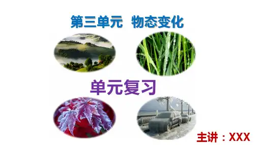 第三单元  物态变化  单元复习八年级物理上册(人教版2024)