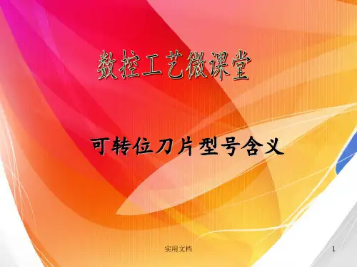 数控车床刀片型号含义