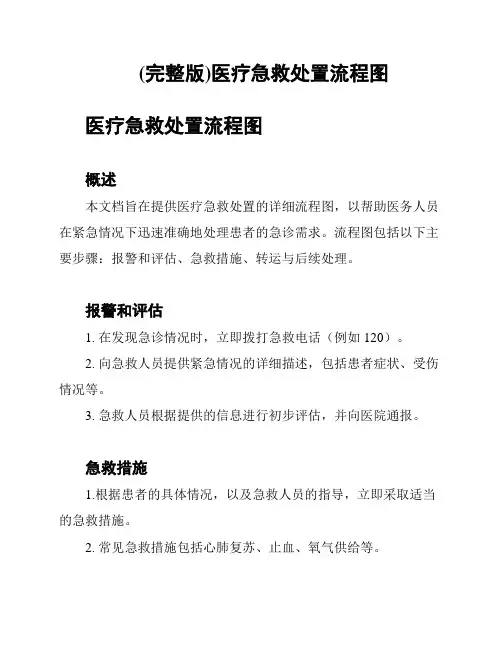 (完整版)医疗急救处置流程图