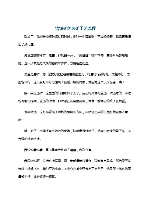 铬铁矿的选矿工艺流程