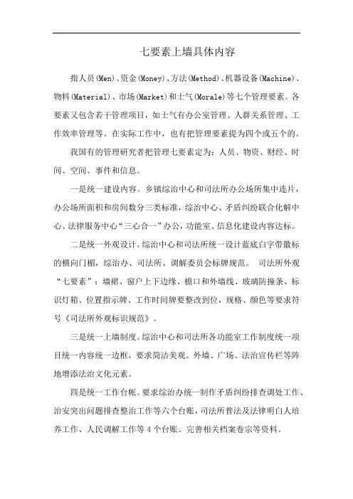 七要素上墙具体内容