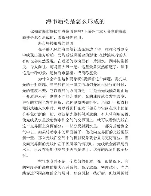 海市蜃楼是怎么形成的