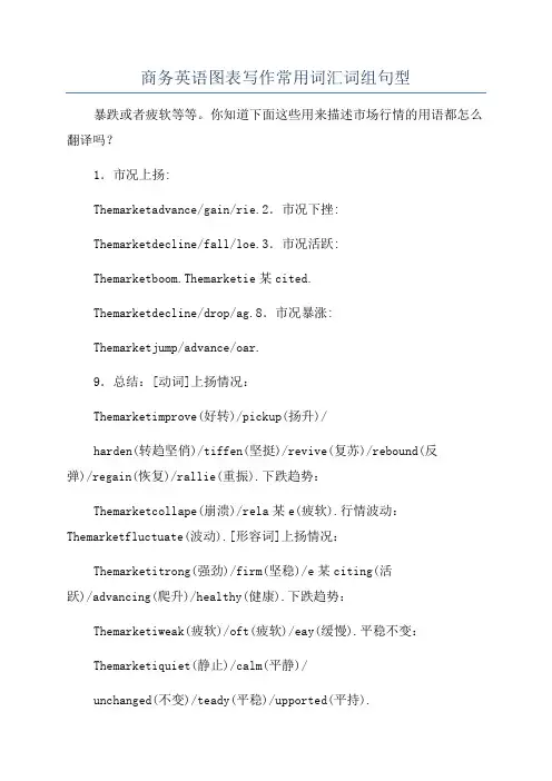 商务英语图表写作常用词汇词组句型
