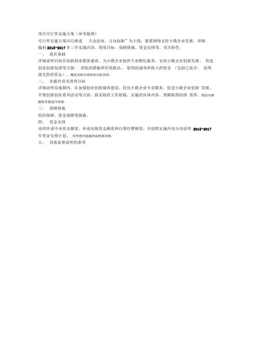 项目可行性实施方案