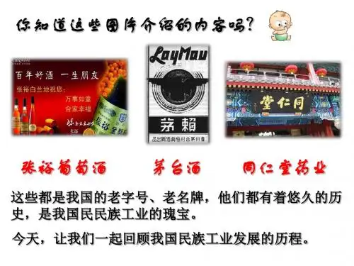 中国近代民族工业的发展PPT课件13 人教版