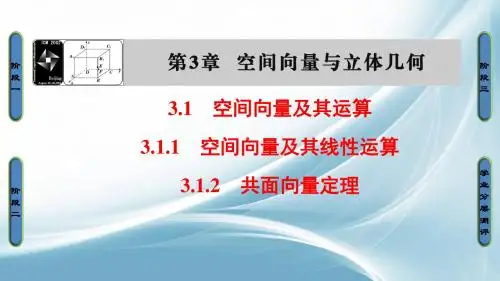 高中数学苏教版选修2-1课件：第3章 空间向量与立体几何3.1.1+2