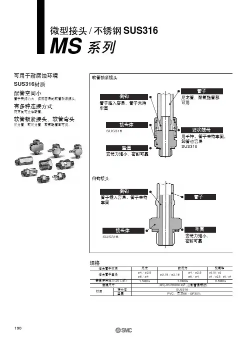 SMC气管接头选型资料