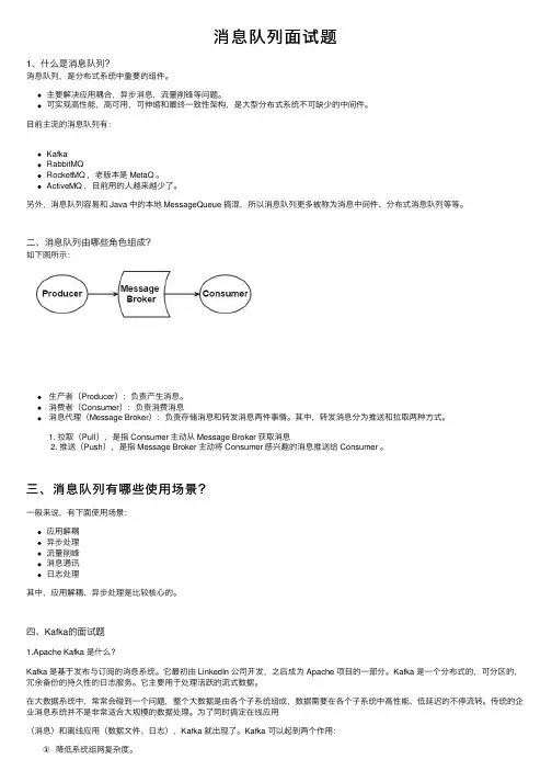 消息队列面试题