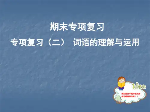 2019秋人教部编版八年级语文上册习题课件：专项复习(二) 词语的理解和运用(共18张PPT)