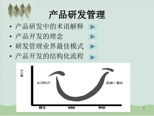 产品研发管理概念及基本流程PPT课件( 37页)