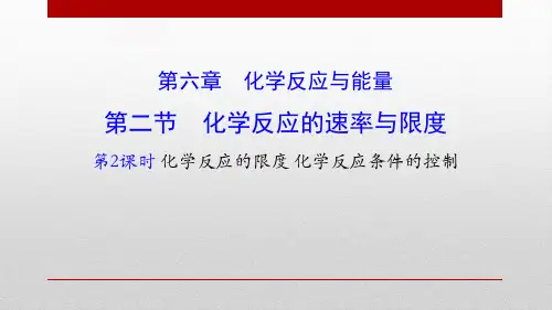 人教版必修二化学反应的限度和条件的控制(化学)