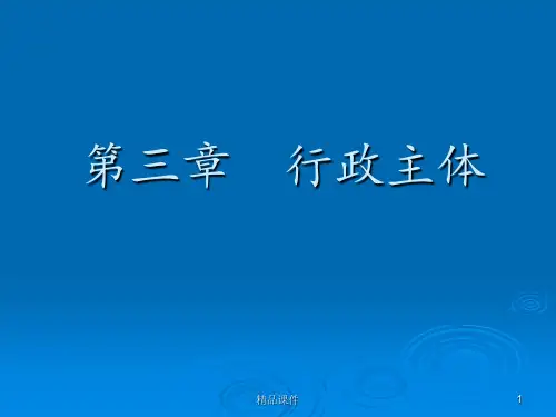 第三章行政主体ppt课件