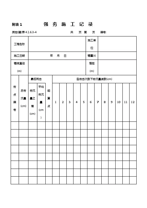 强夯用表