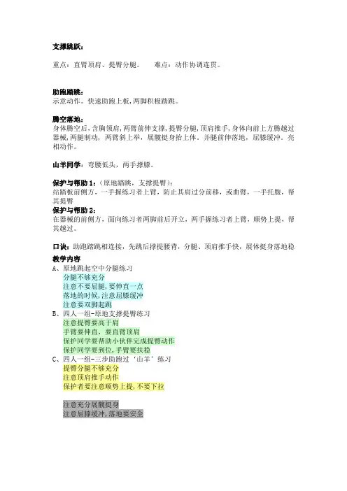 山羊分腿腾越