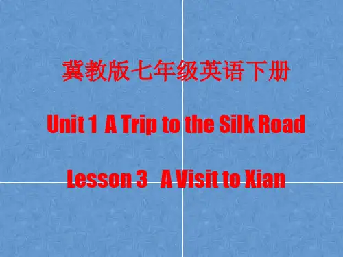 冀教版英语七年级下册 Unit1 Lesson 3 A visit to XI'an 课件