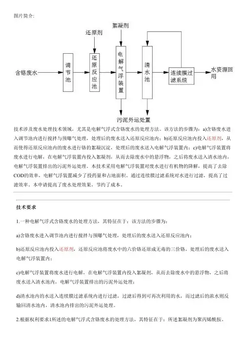 电解气浮式含铬废水的处理方法与制作流程