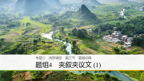 2021年高考英语二轮复习课件：专题二 完形填空 第三节 题组4 