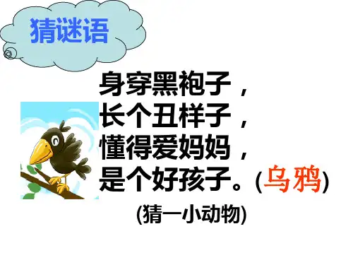 《乌鸦喝水》课件(共22张PPT)