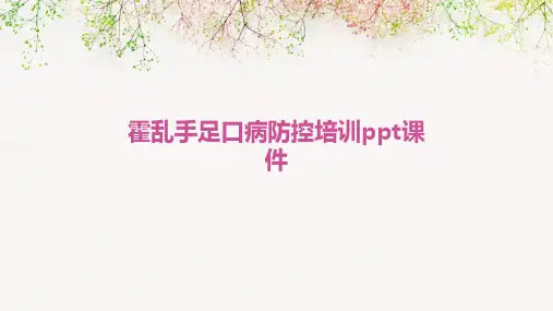 霍乱手足口病防控培训PPT课件
