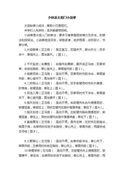 少林派太祖门小战拳