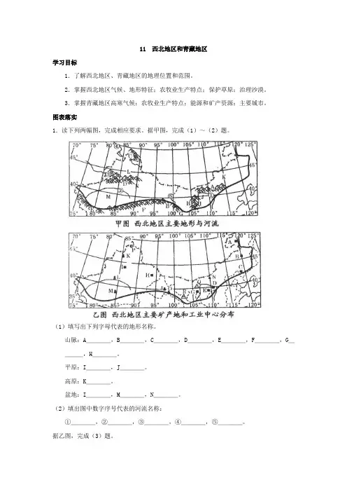 高中区域地理 中国地理11  西北地区和青藏地区