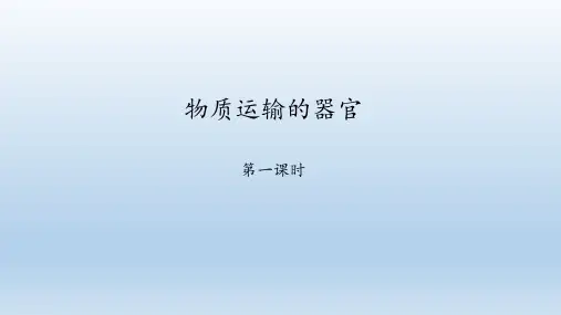 济南版生物七年级下册：3.2 物质运输的器官  课件(共47张PPT)