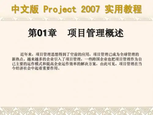 ch01  项目管理概述