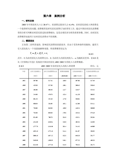 第六章自相关案例分析