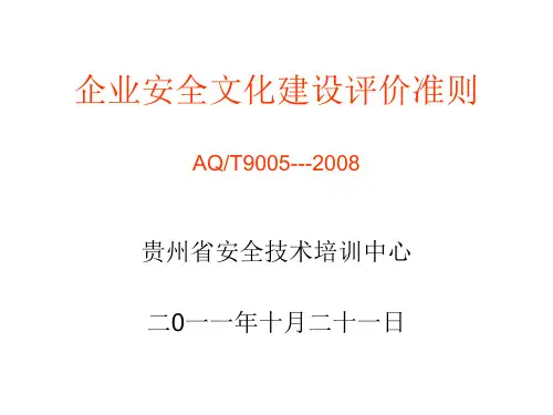 企业安全文化建设评价准则(AQT9005—2008)