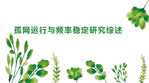 孤网运行与频率稳定研究综述