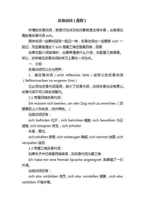 反身动词（真假）