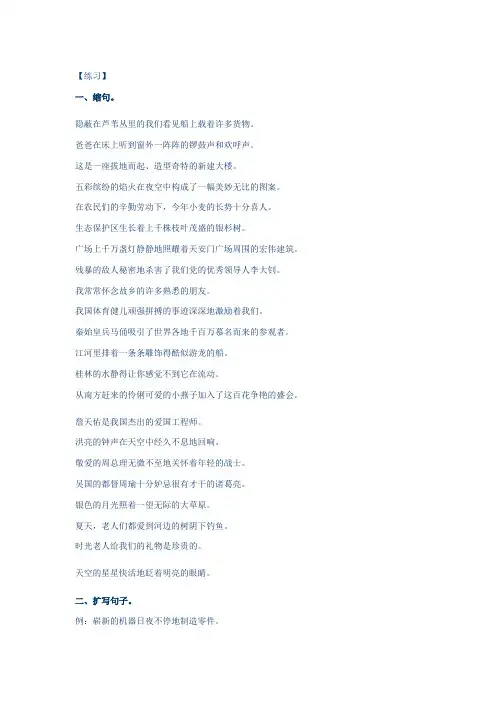 句式变换专练(含答案)