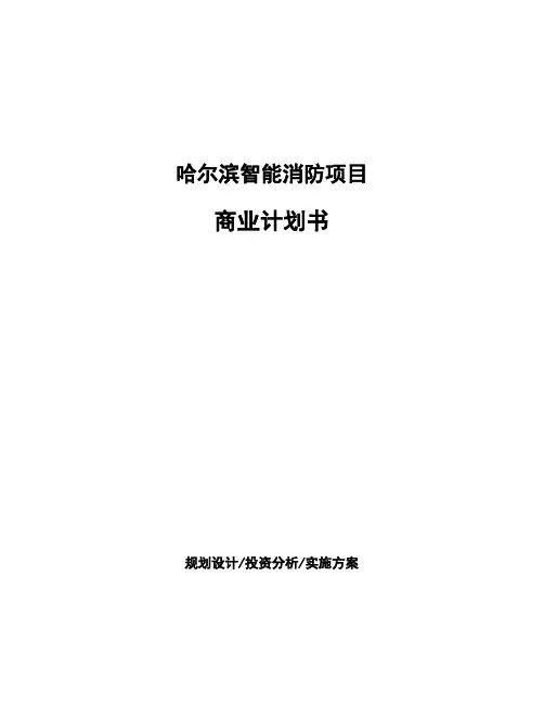 哈尔滨智能消防项目商业计划书