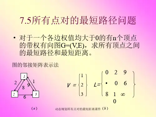 动态规划所有点对的最短距离课件