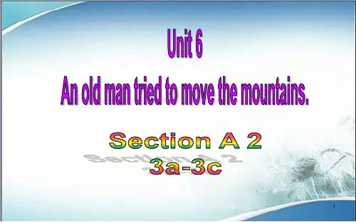人教版八年级英语下册课件Unit 6Section A (3a-3c)