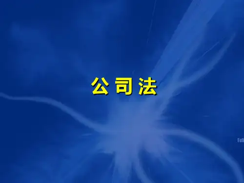 《公司法》ppt课件