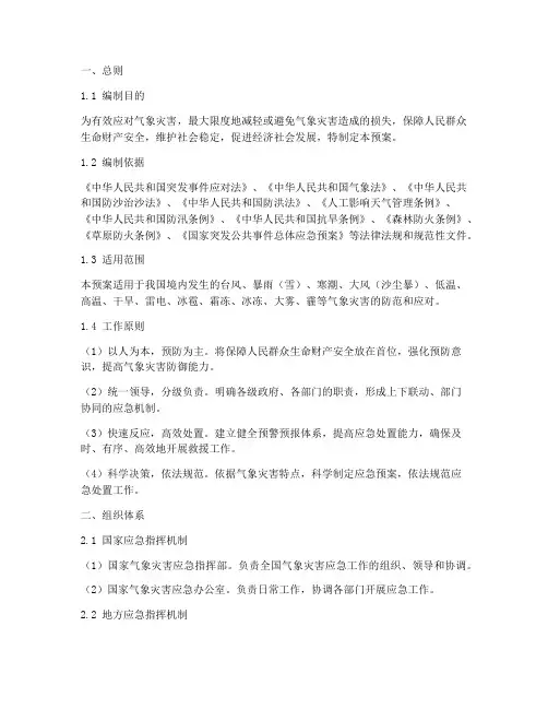 气象灾害专项应急预案