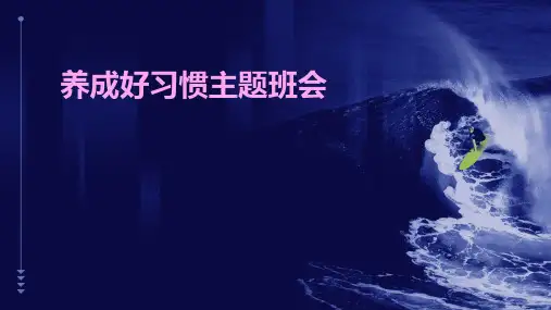 养成好习惯主题班会PPT课件